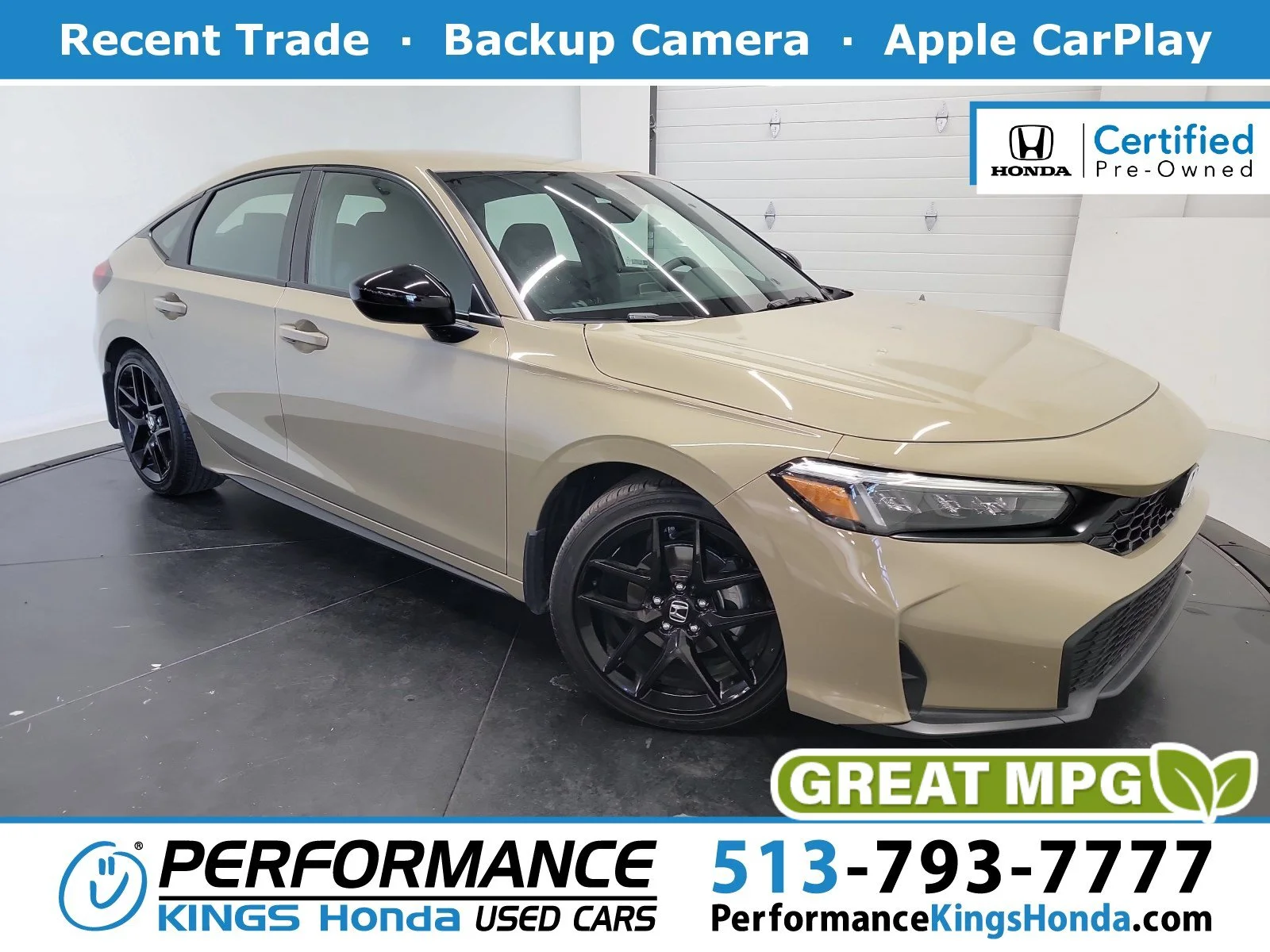 Certified Used 2025 Sand Dune Pearl Honda Sport image 1
