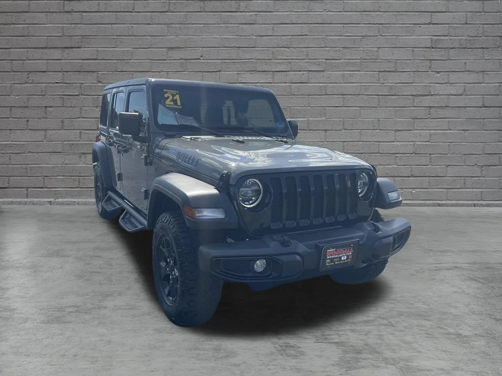 Used 2021 Sting Gray Clearcoat Jeep Unlimited Willys image 1