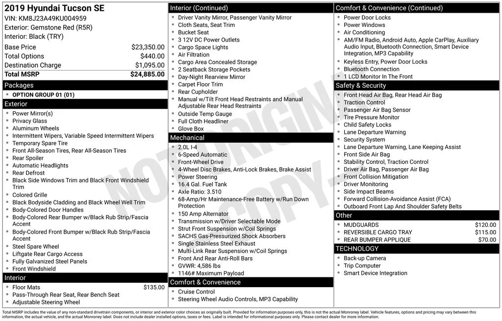 Used 2019 Red Hyundai SE image 34
