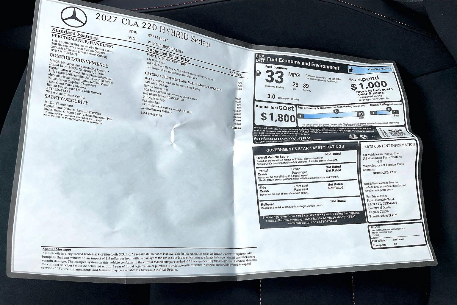 New 2027 Night Black Mercedes-Benz CLA 220 image 26