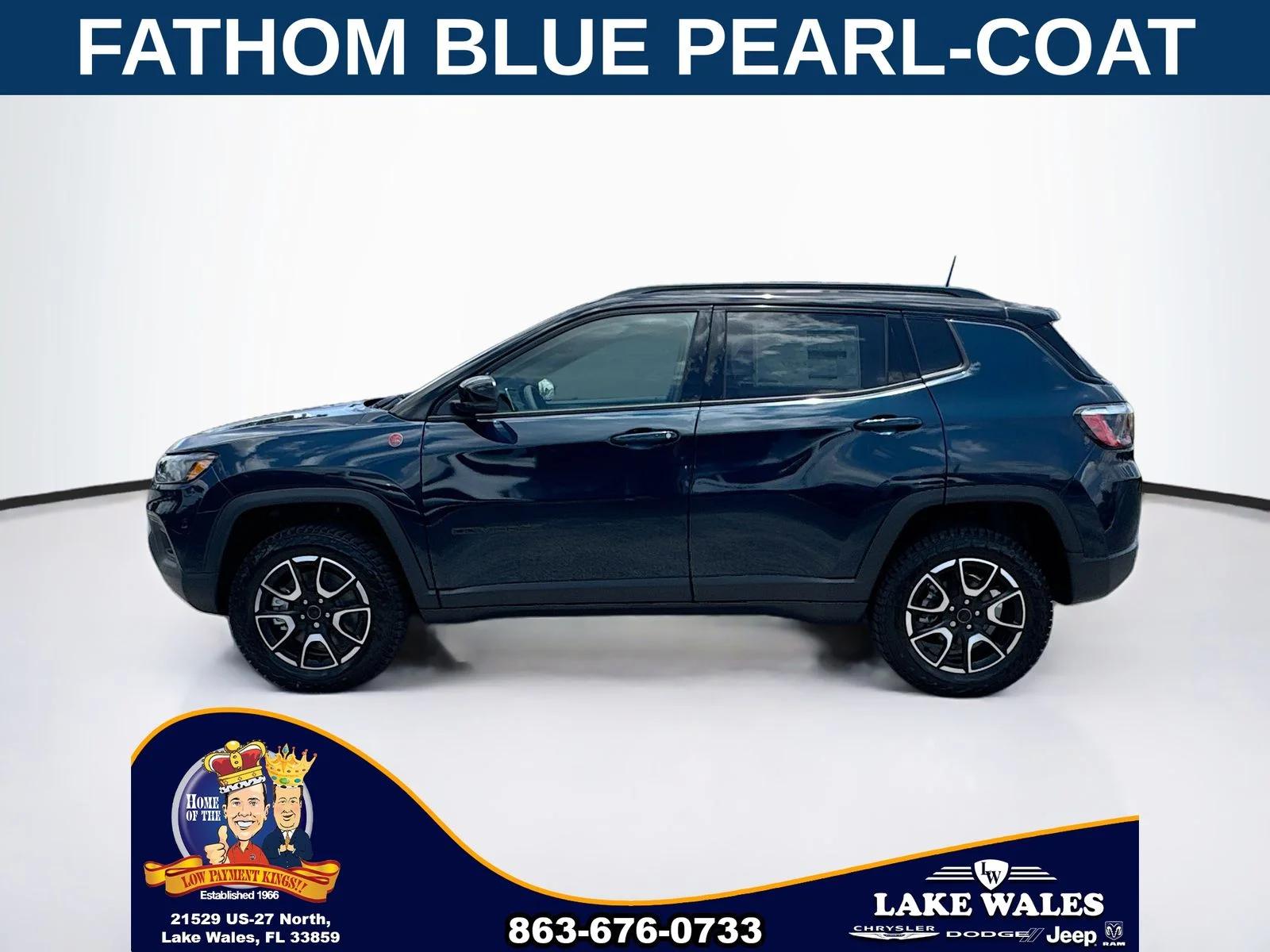 New 2026 Fathom Blue Pearl-Coat Exterior Paint Jeep Trailhawk image 3