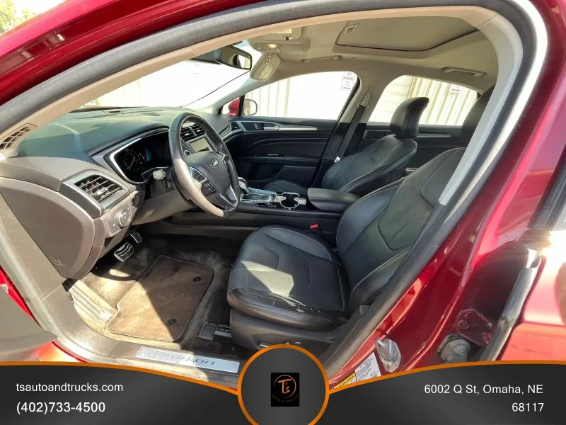 Used 2015 Red Ford Titanium Hybrid Sedan 4D image 13