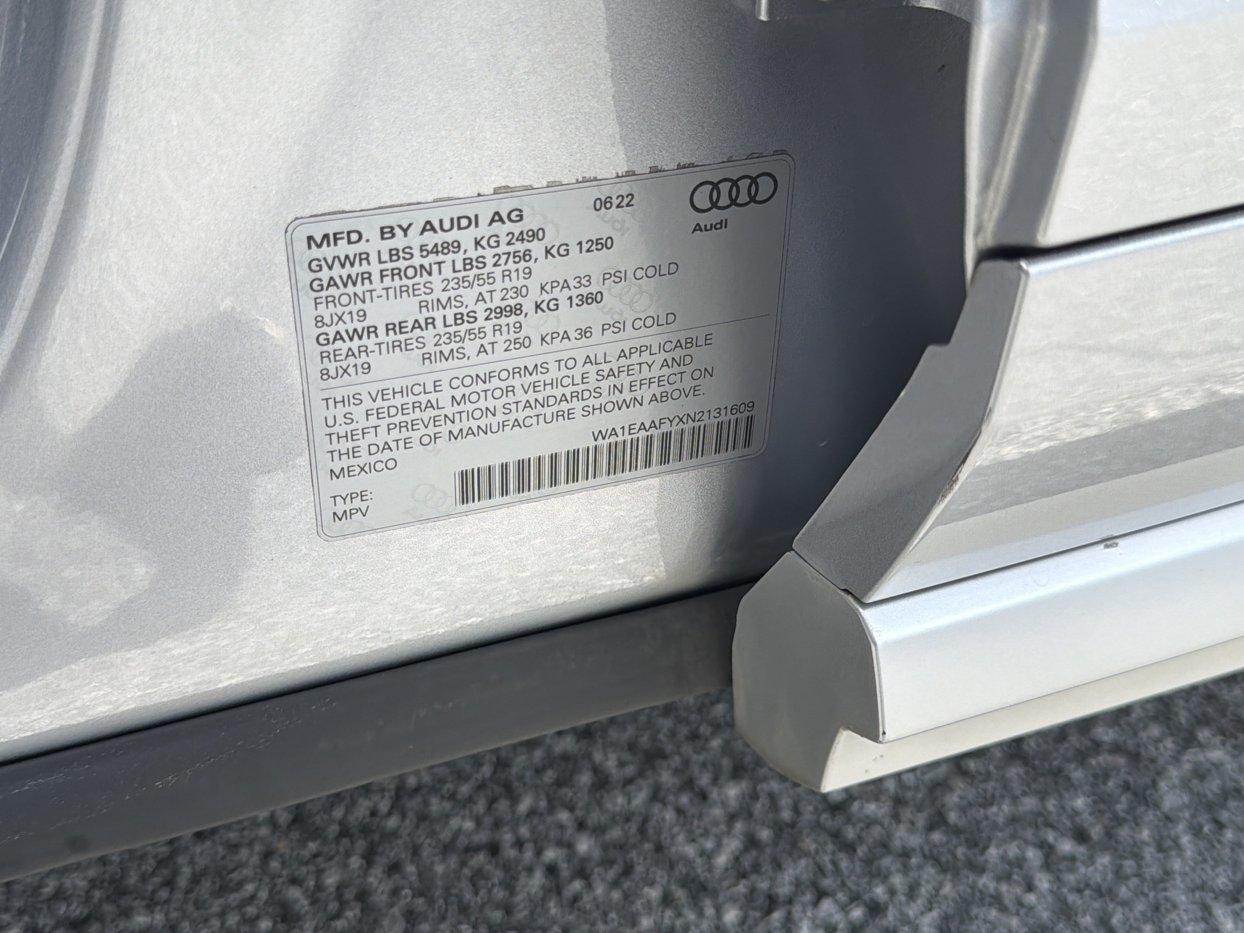 Used 2022 Florett Silver Metallic Audi S line Premium Plus image 40