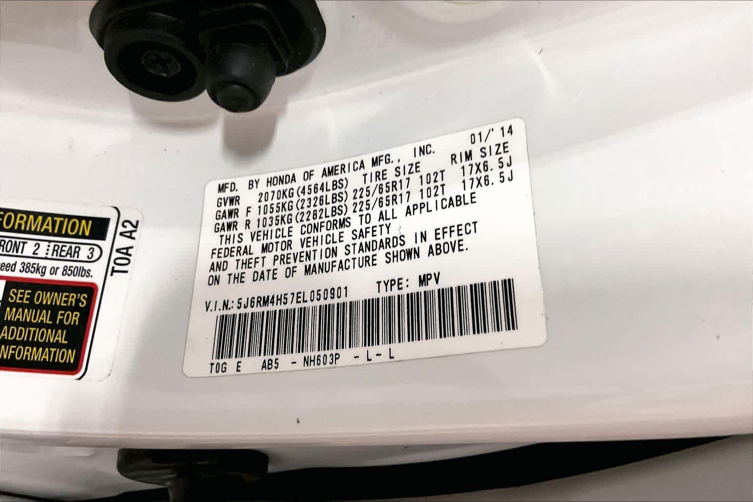 Used 2014 White Diamond Pearl Honda EX image 36