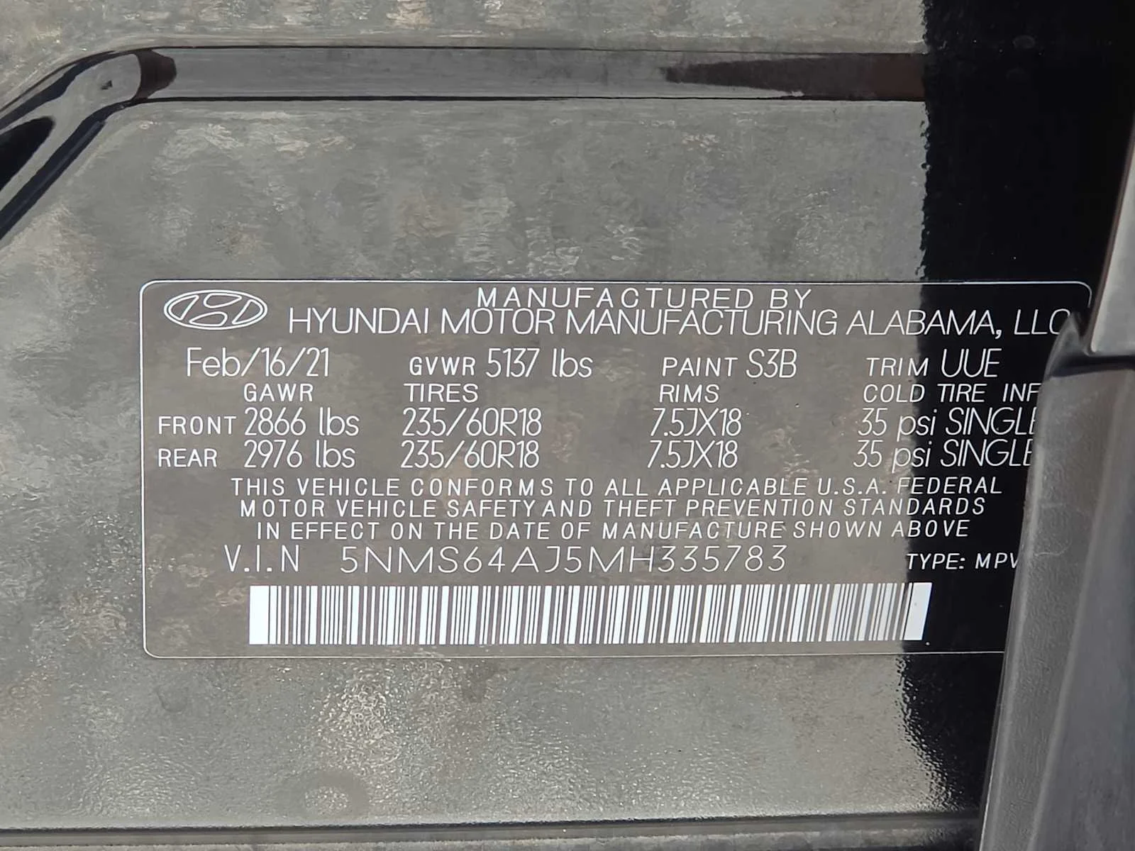 Used 2021 Twilight Black Hyundai SEL image 24
