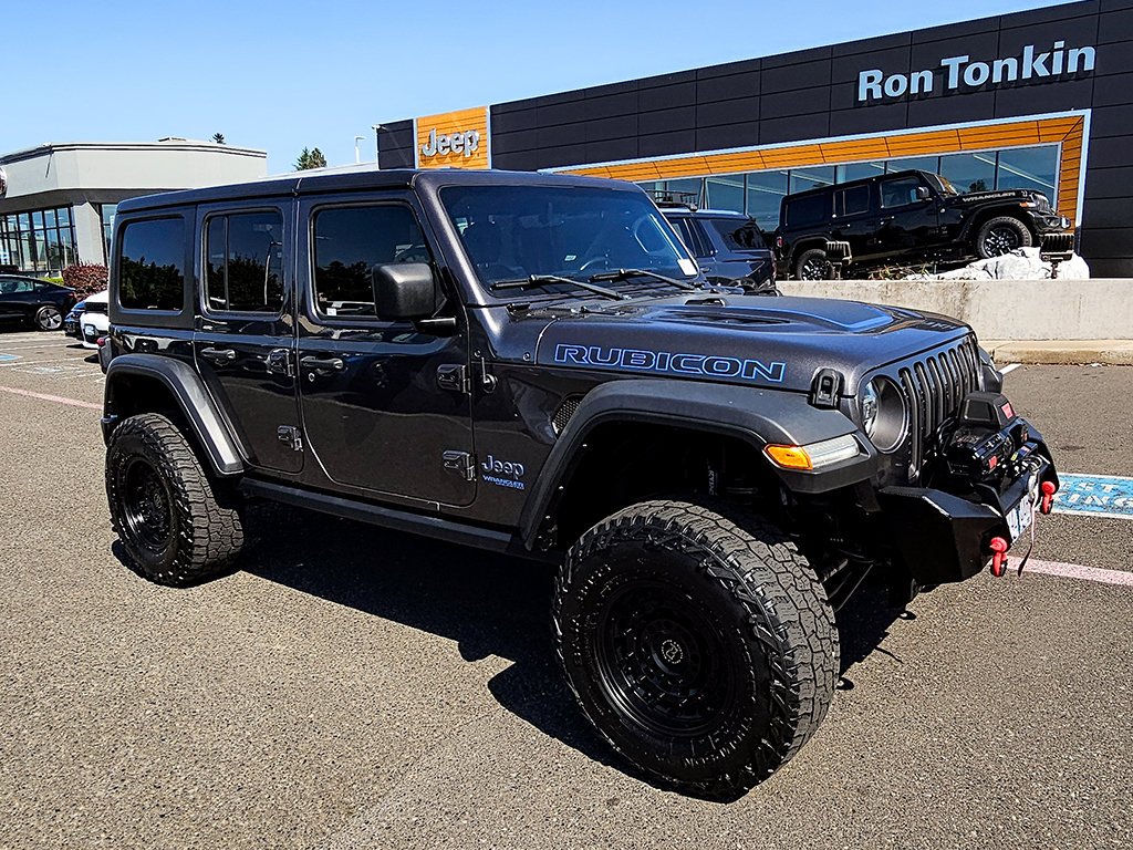 Used 2022 Gray Jeep Unlimited Rubicon 4xe image 9