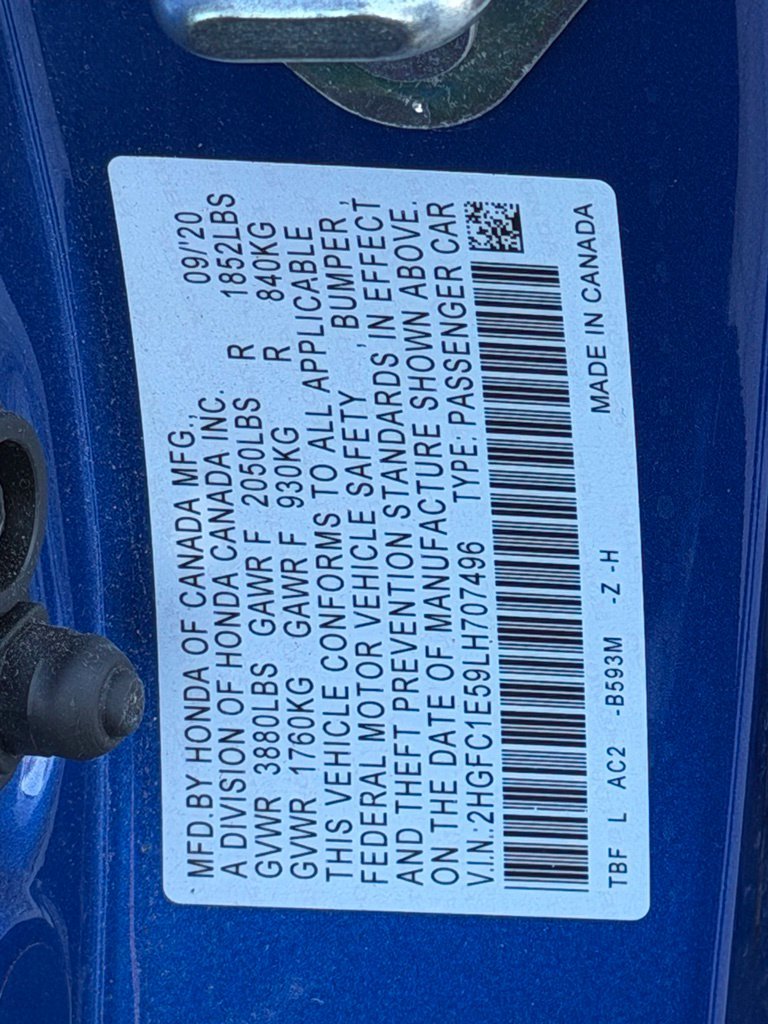 Used 2020 Blue Honda Si image 24