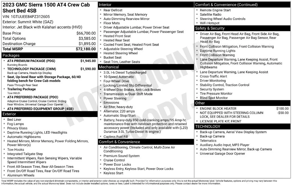 Certified Used 2023 White GMC AT4 image 35