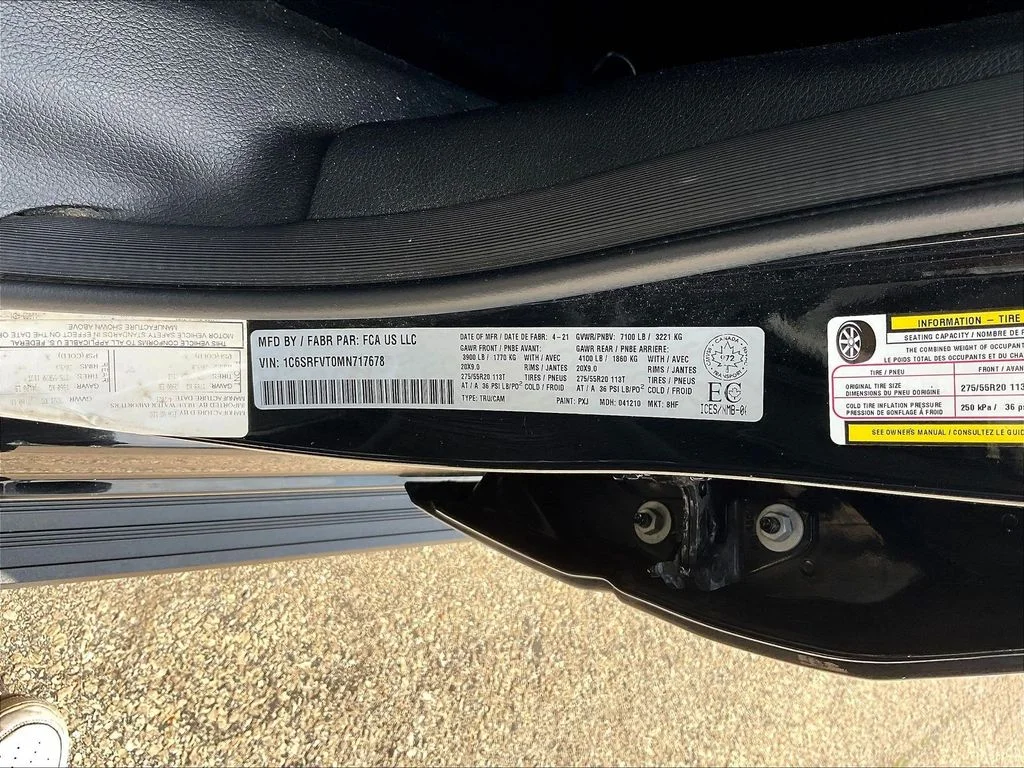 Used 2021 Diamond Black Crystal Pearlcoat Ram  image 19