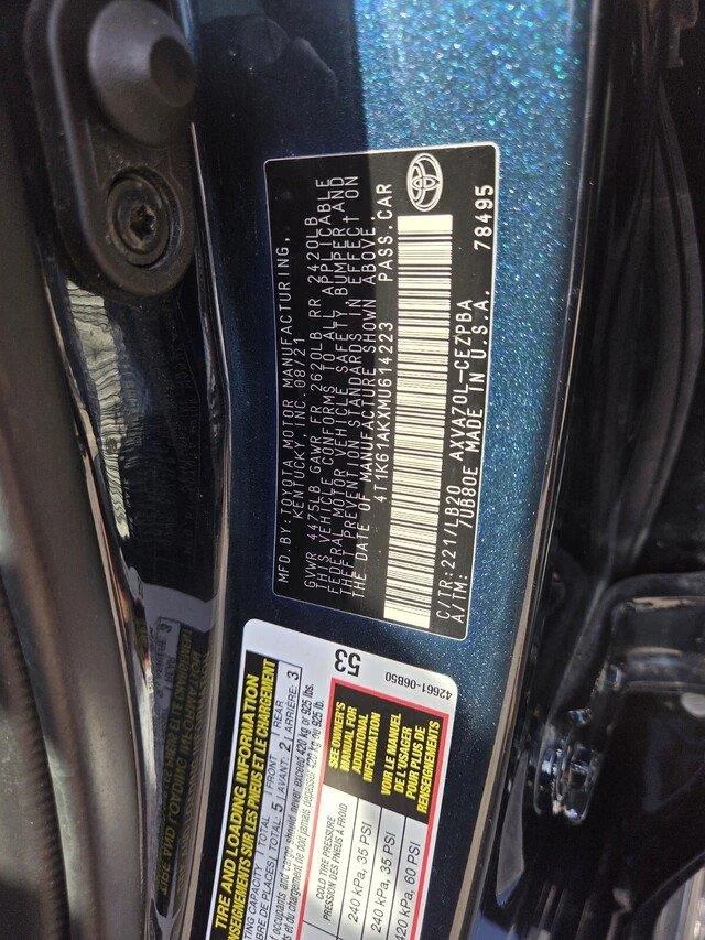 Used 2021 Galactic Aqua Mica Toyota XSE image 32
