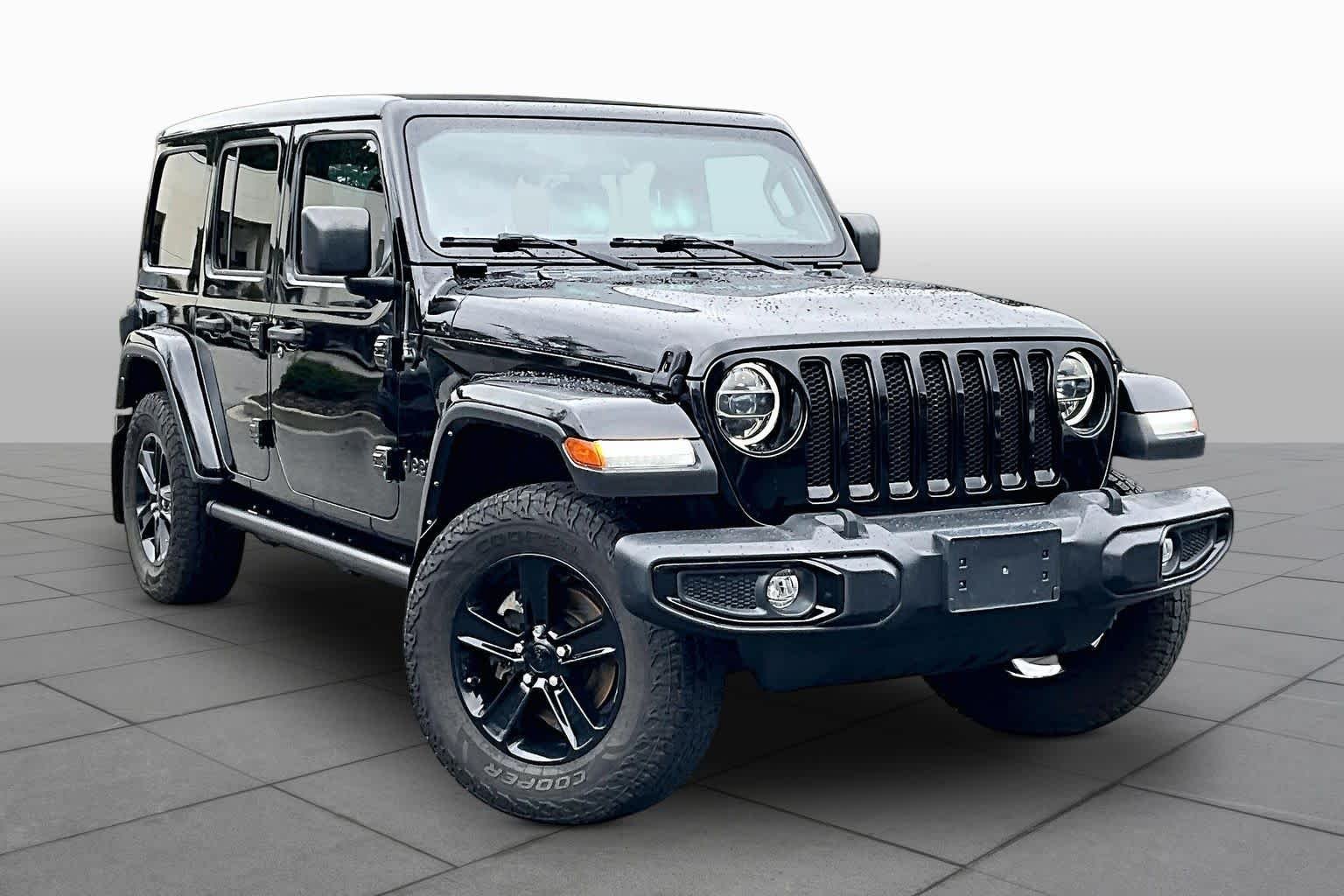 Used 2021 Black Clearcoat Jeep Unlimited Sahara Altitude image 3