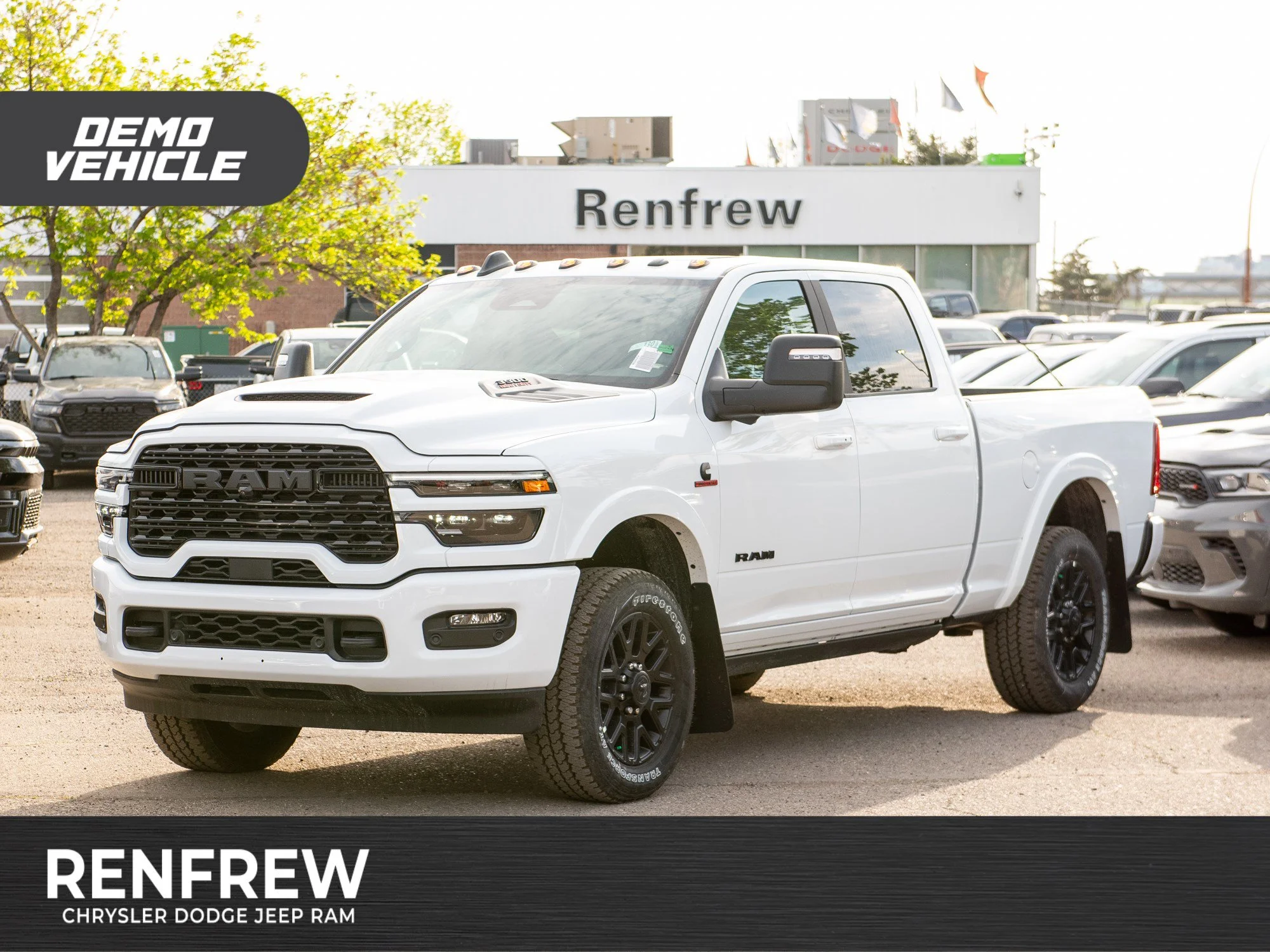 Used 2026 White RAM Limited Night* Crew Cab 4x4, Sunroof, Passenger Screen, Heated/Ventilated Leather image 1
