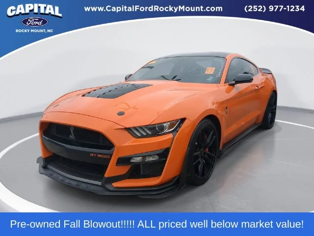 Used 2021 Orange Ford Shelby GT500 image 1