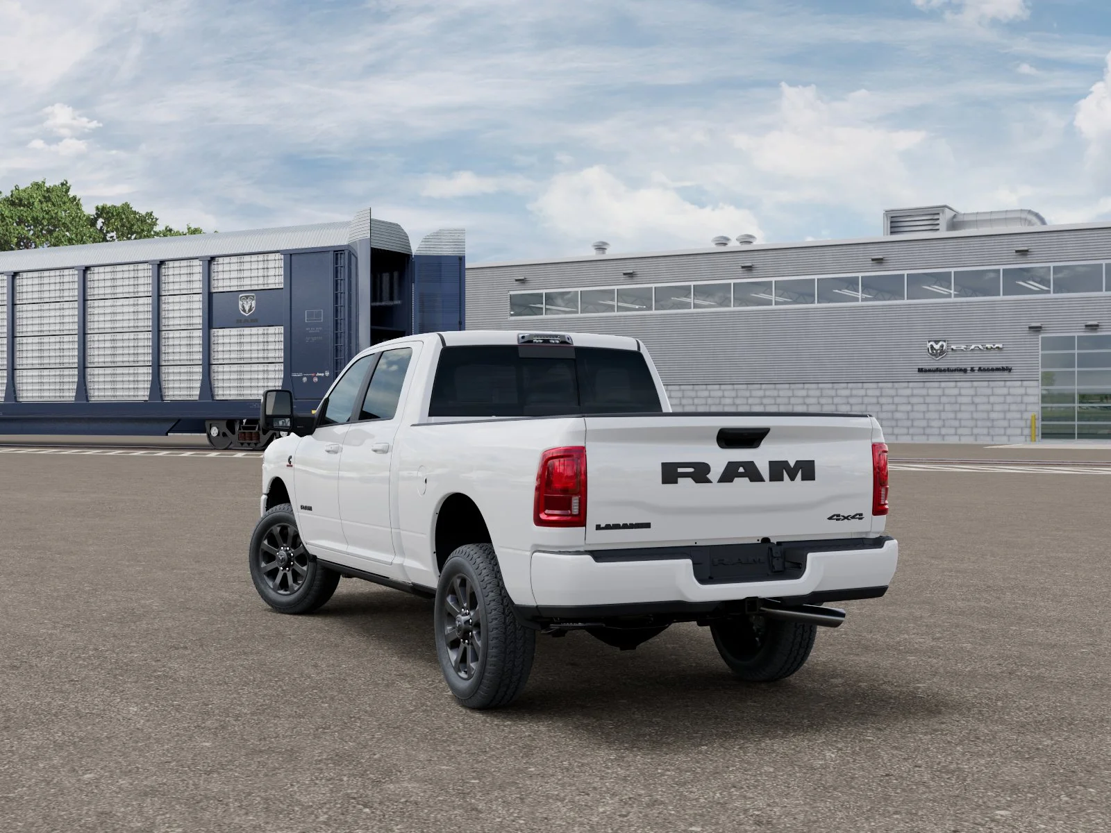 New 2027 Bright White Clear-Coat Exterior Paint RAM Laramie image 29