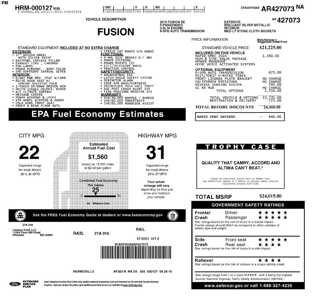 2010 Ford Fusion SE - Photo 6