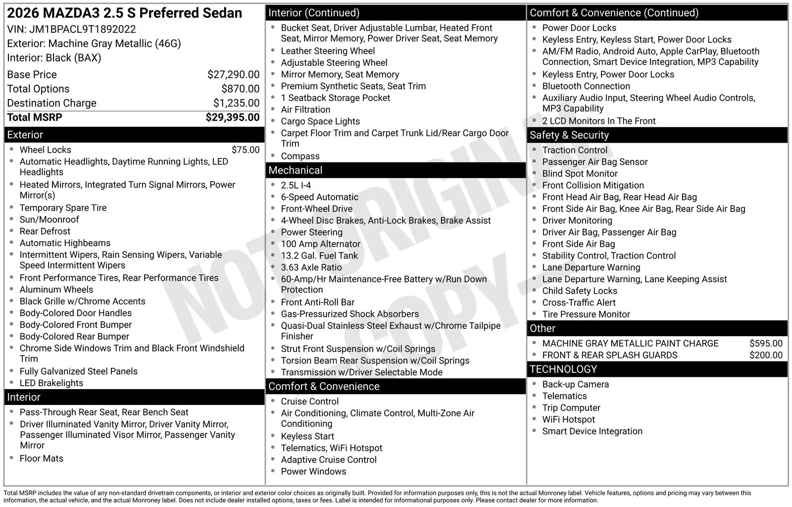 New 2026 Machine Gray Metallic Mazda 2.5 S Preferred image 4