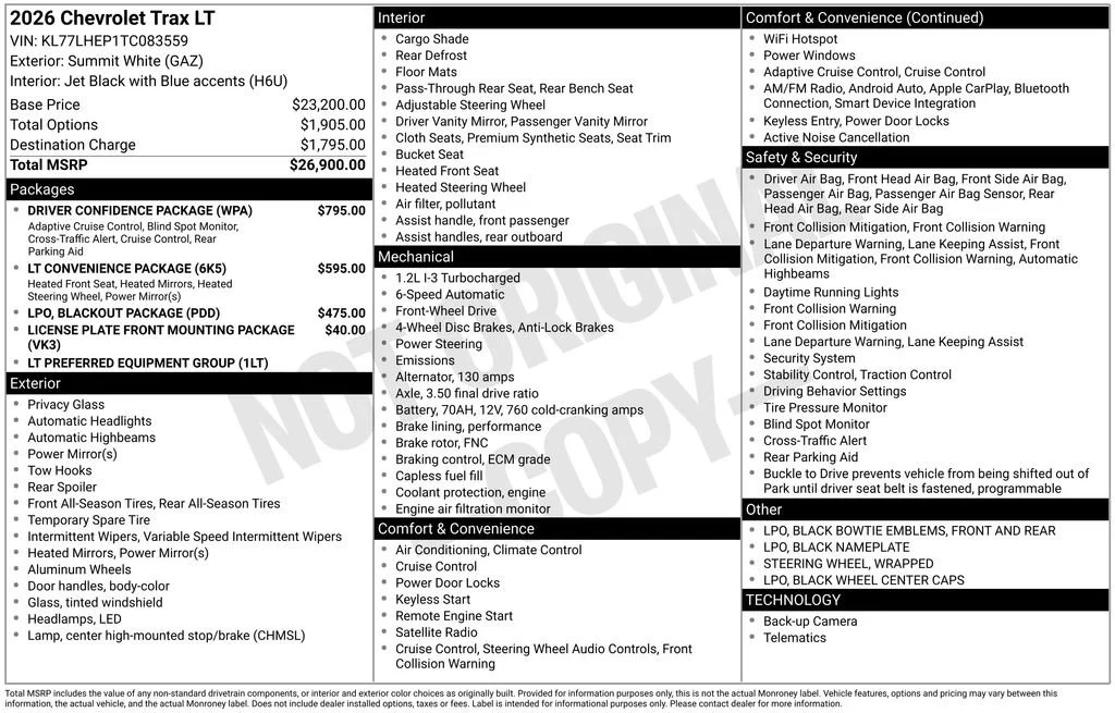 2026 Chevrolet Trax LT - Photo 8