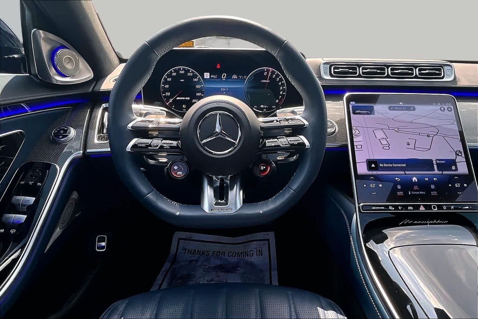 Used 2025 Obsidian Black Metallic Mercedes-Benz AMG® S 63 E image 6