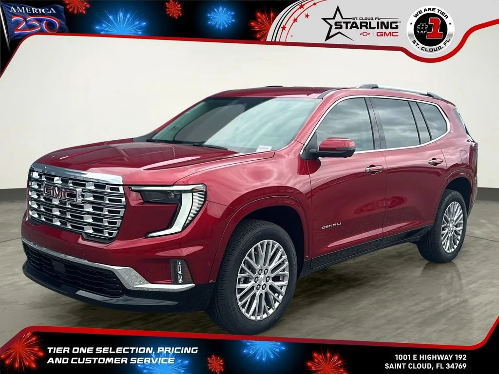 New 2026 Volcanic Red Tintcoat GMC Denali image 1