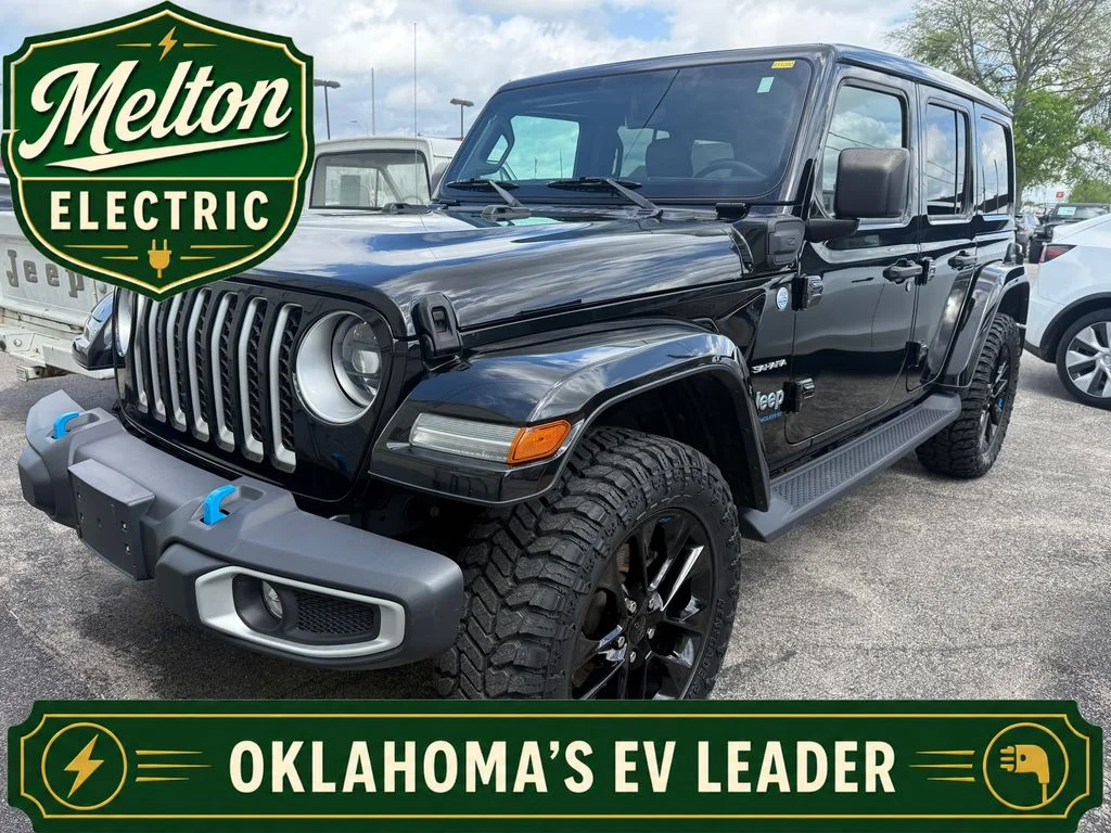 Used 2023 Black Jeep Sahara 4xe image 1