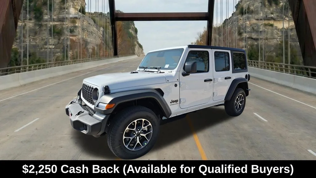 New 2026 Bright White Clear-Coat Exterior Paint Jeep Sport S image 3
