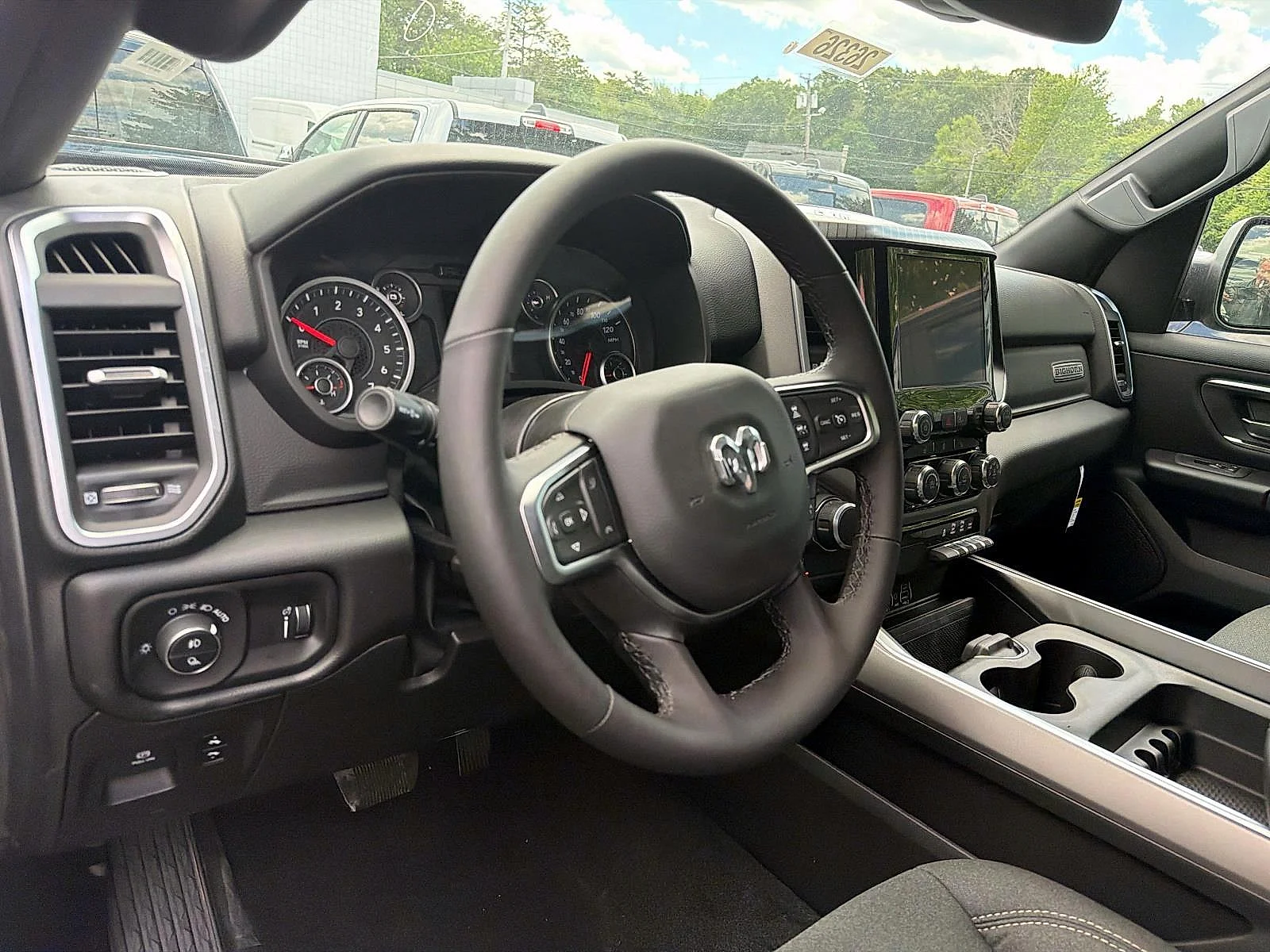 New 2026 Granite Crystal Metallic Clear-Coat Exterior Paint RAM Big Horn Crew Cab 4x4 5