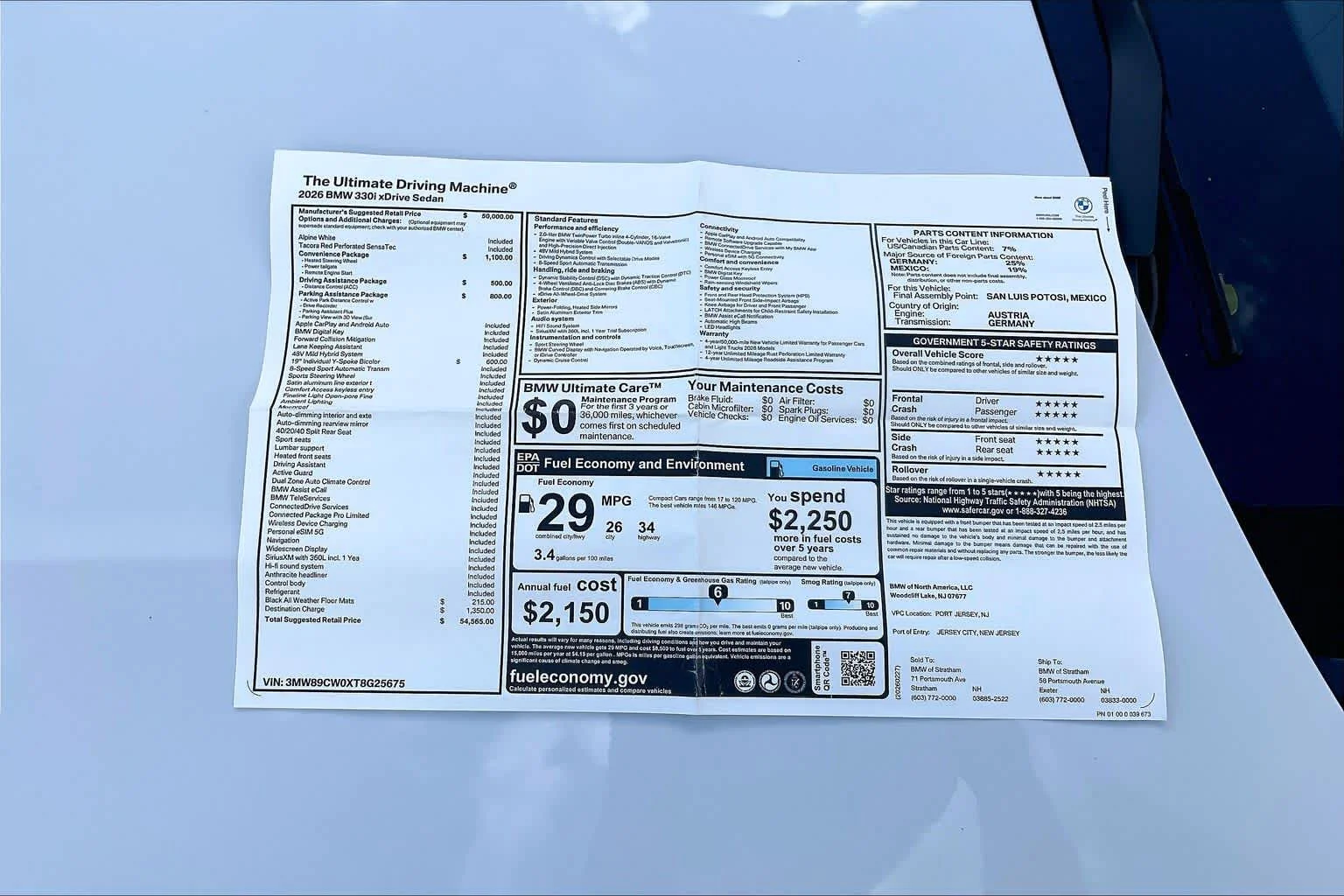New 2026 Alpine White BMW 330i NA xDrive image 18