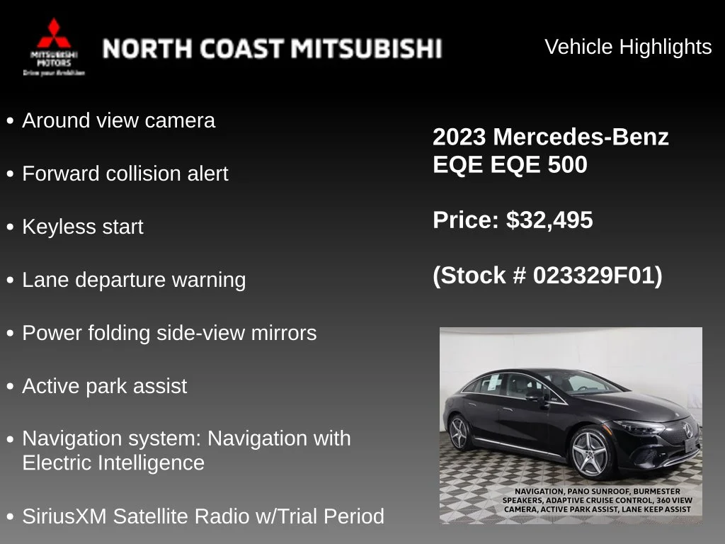 Used 2023 Mercedes-Benz EQE Base with VIN W1KEG2CB7PF023329 for sale in Bedford, OH
