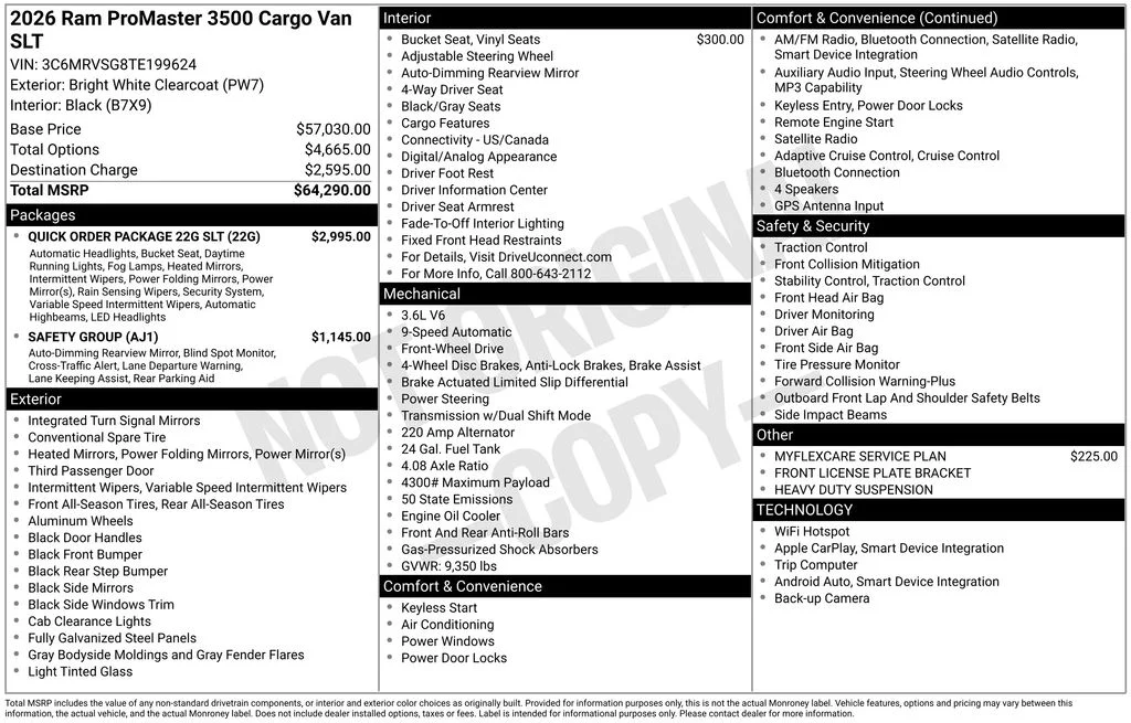 New 2026 Bright White Clearcoat RAM Super High Roof image 6