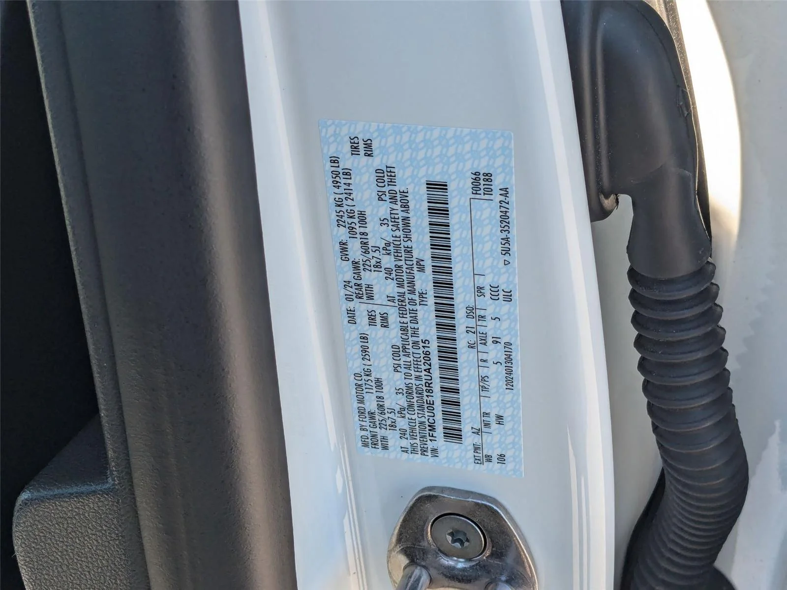 Used 2024 Star White Metallic Tri-Coat Ford PHEV image 47