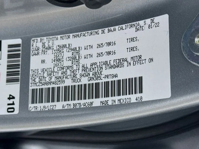 Certified Used 2022 Silver Toyota TRD Off-Road image 35