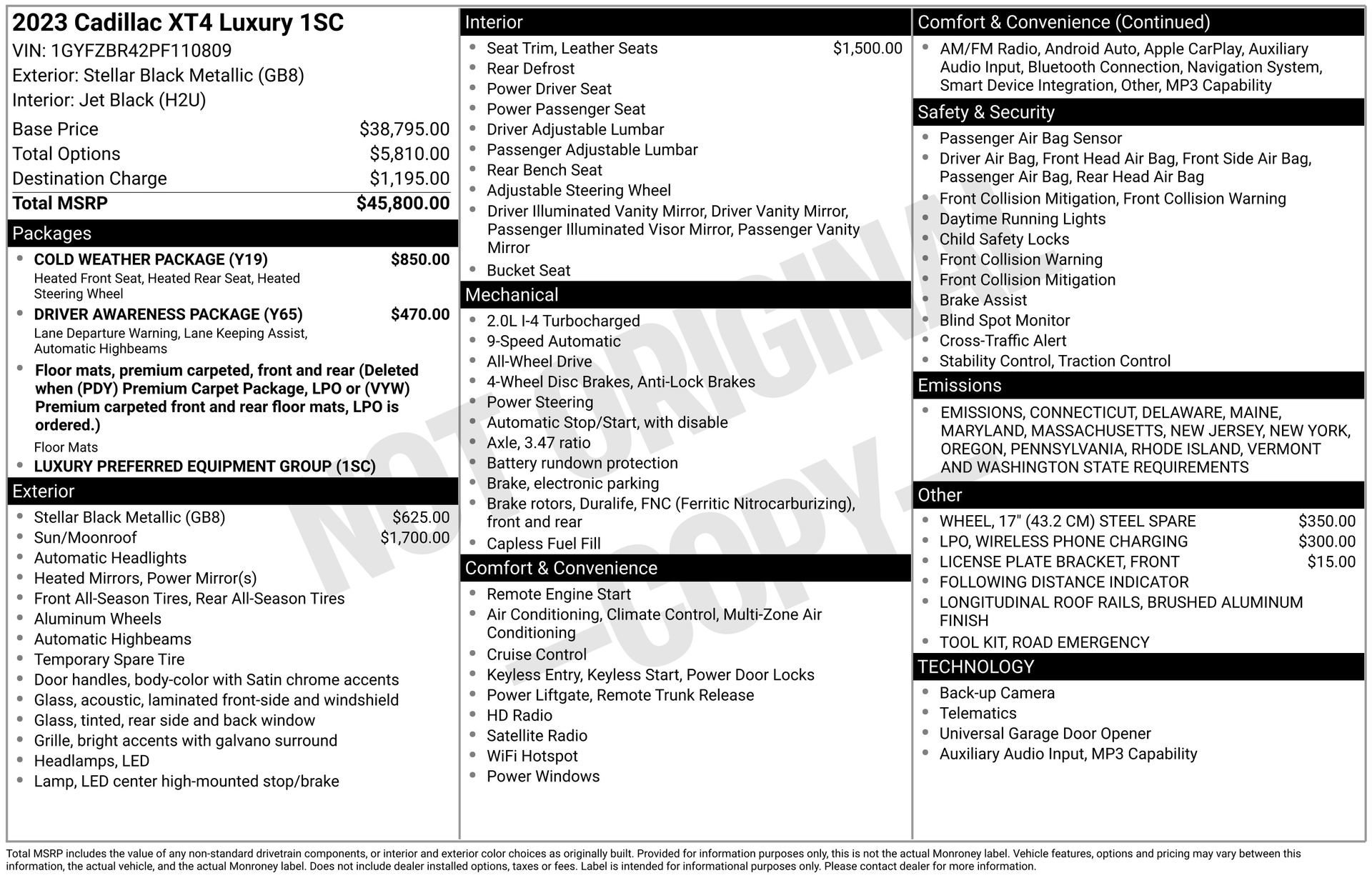 2023 CADILLAC XT4 - Image 3