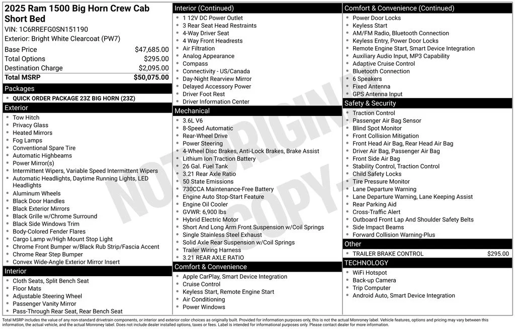 2025 RAM 1500 Big Horn/Lone Star - Photo 6