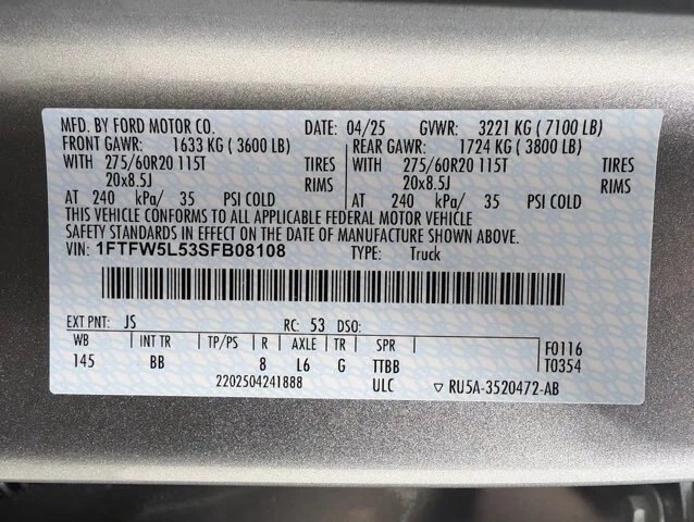 New 2025 Iconic Silver Metallic Ford Lariat® image 24