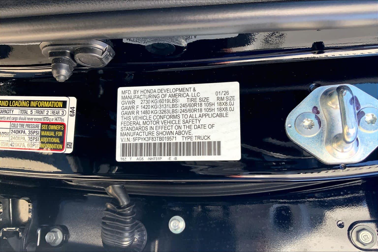 New 2026 Crystal Black Pearl Honda Black Edition image 21