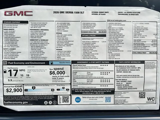 New 2026 Summit White GMC SLT image 21