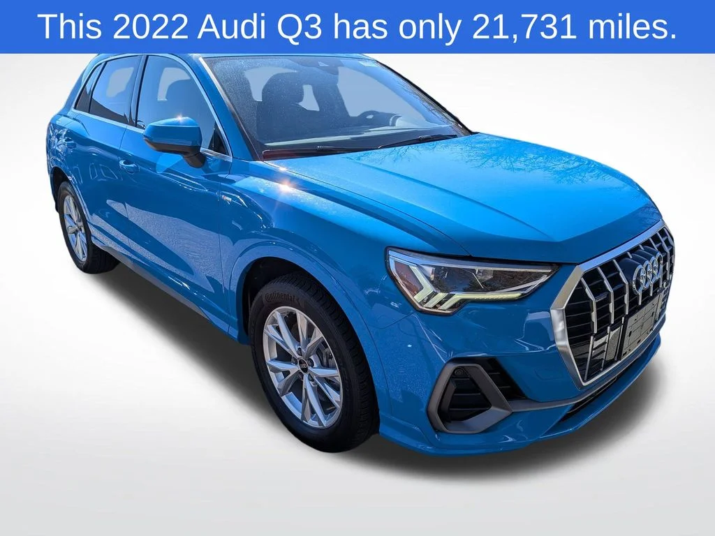 Used 2022 Blue Audi Premium Plus image 1