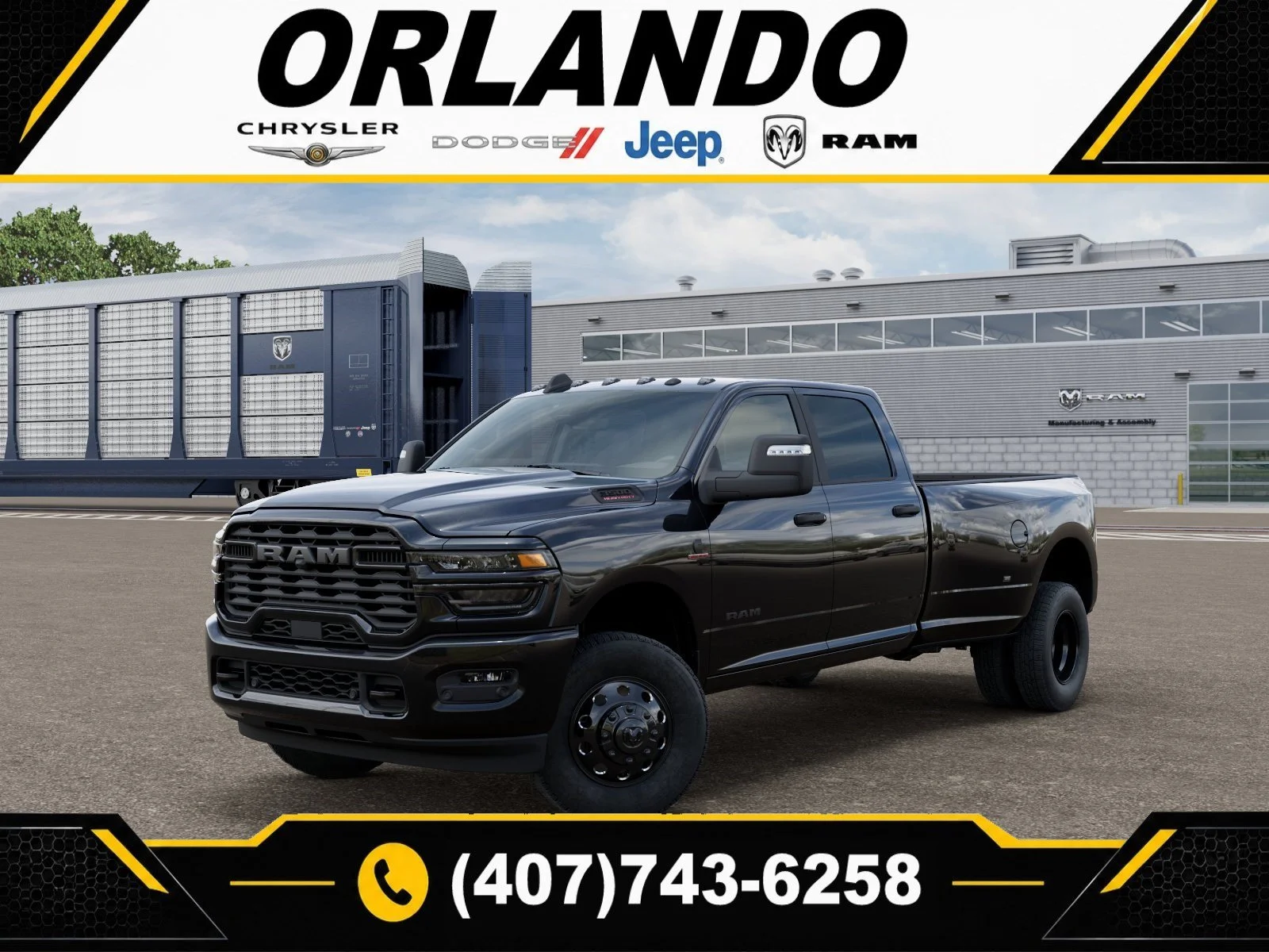 New 2026 Diamond Black Crystal Pearlcoat RAM Big Horn image 1