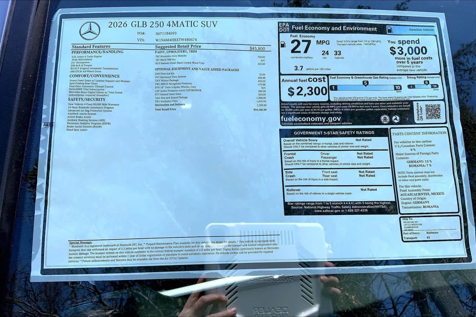 New 2026 Mountain Grey Metallic Mercedes-Benz GLB 250 image 26