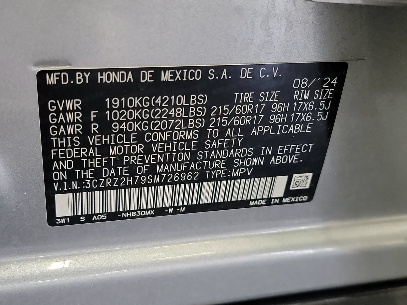 Certified Used 2025 Lunar Silver Metallic Honda AWD EX-L image 70