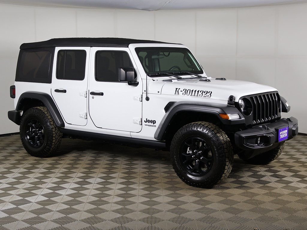 Used 2021 White Jeep Unlimited Willys image 37