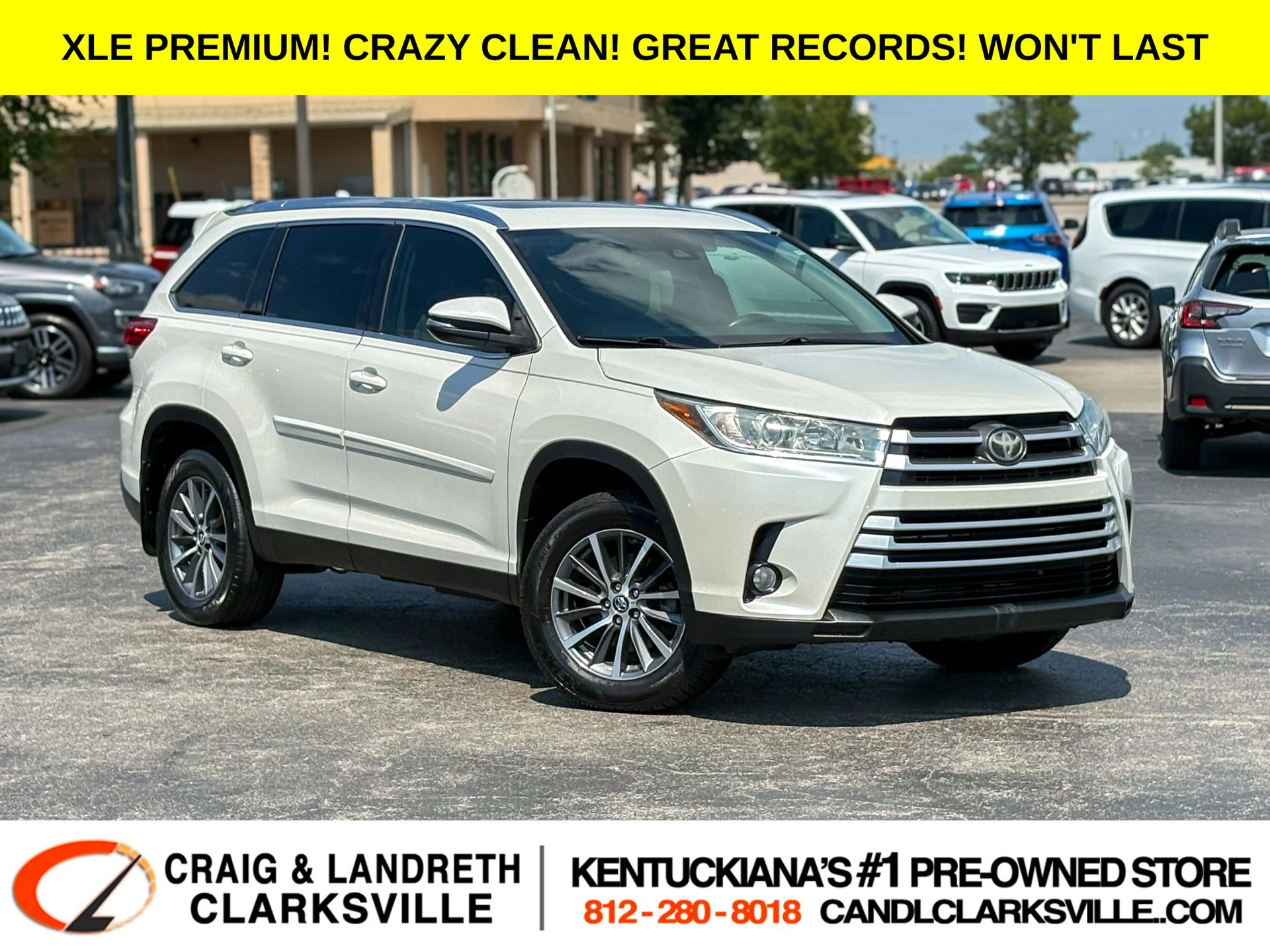Used 2019 White Toyota XLE image 1