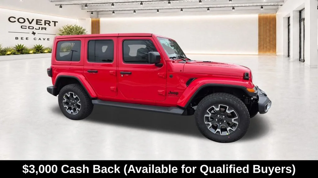 New 2026 Firecracker Red Clear-Coat Exterior Paint Jeep Sahara image 15
