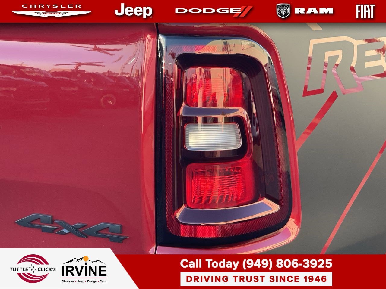 New 2026 Molten Red Pearl-Coat Exterior Paint RAM Rebel image 9