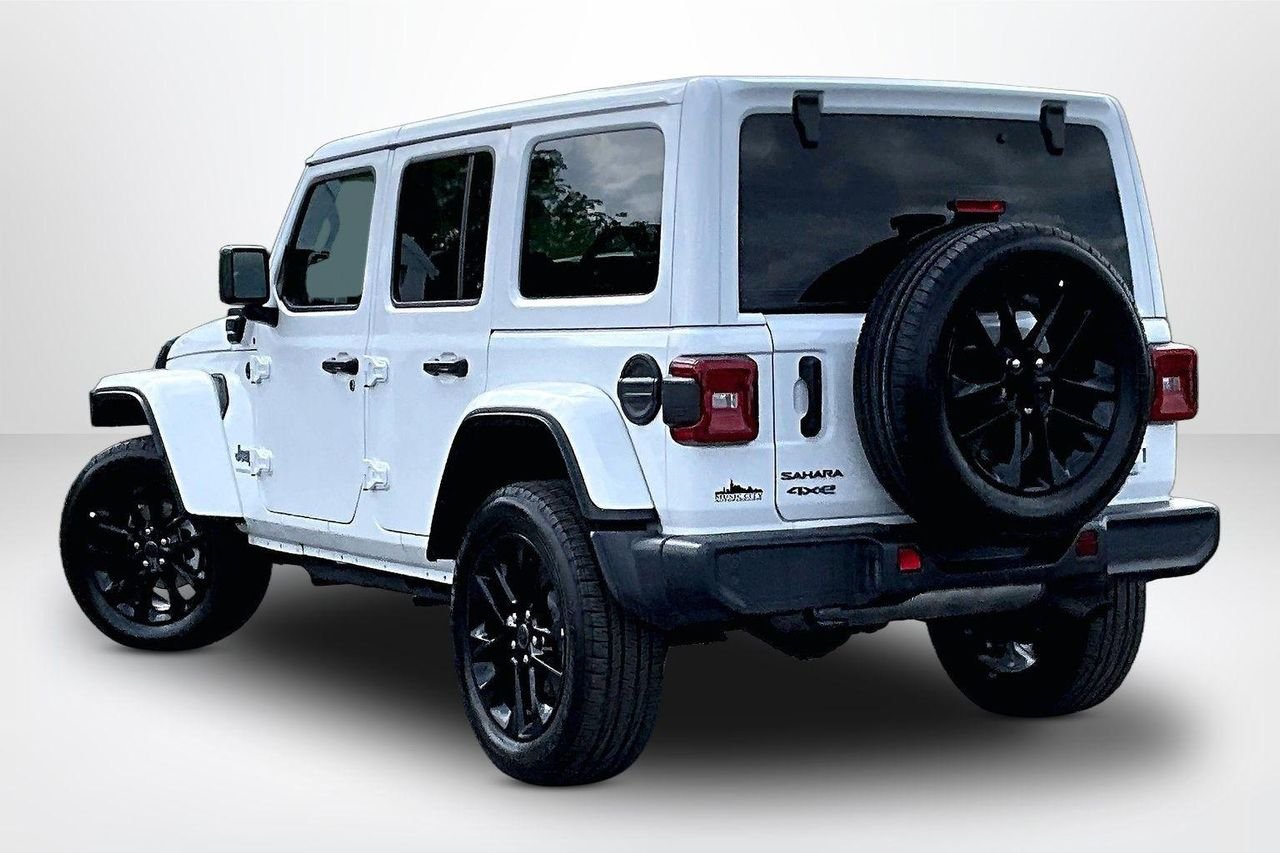 Used 2025 Bright White Clearcoat Jeep Sahara 4xe image 5