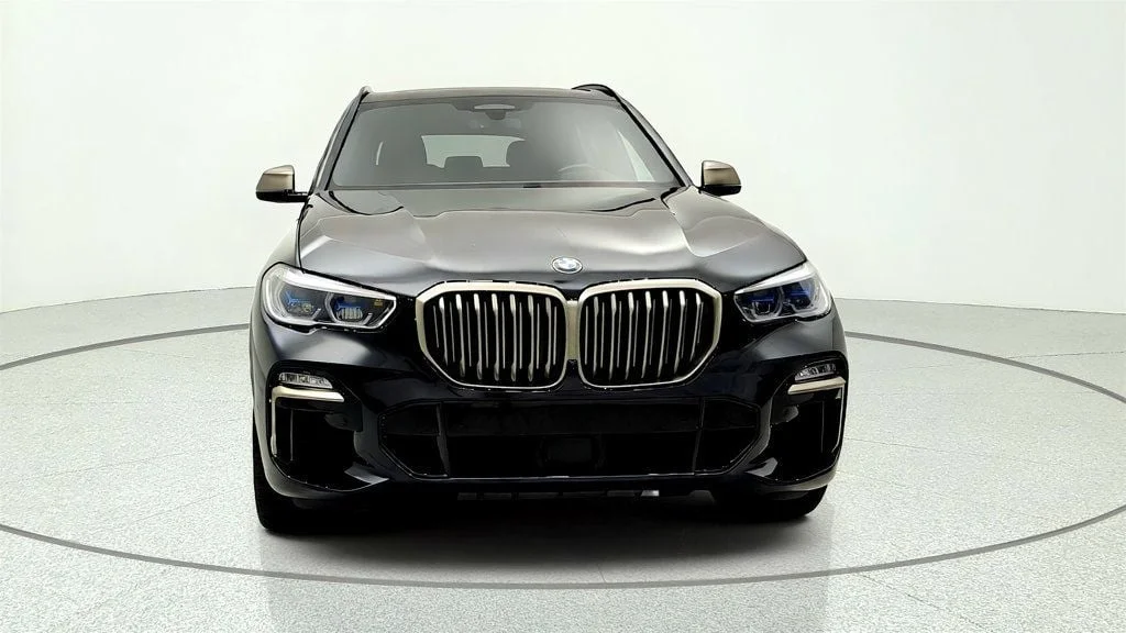 Used 2020 Black Sapphire Metallic BMW M50i Sports Activity Vehicle w/ Executive Pkg & Merino Leather image 2