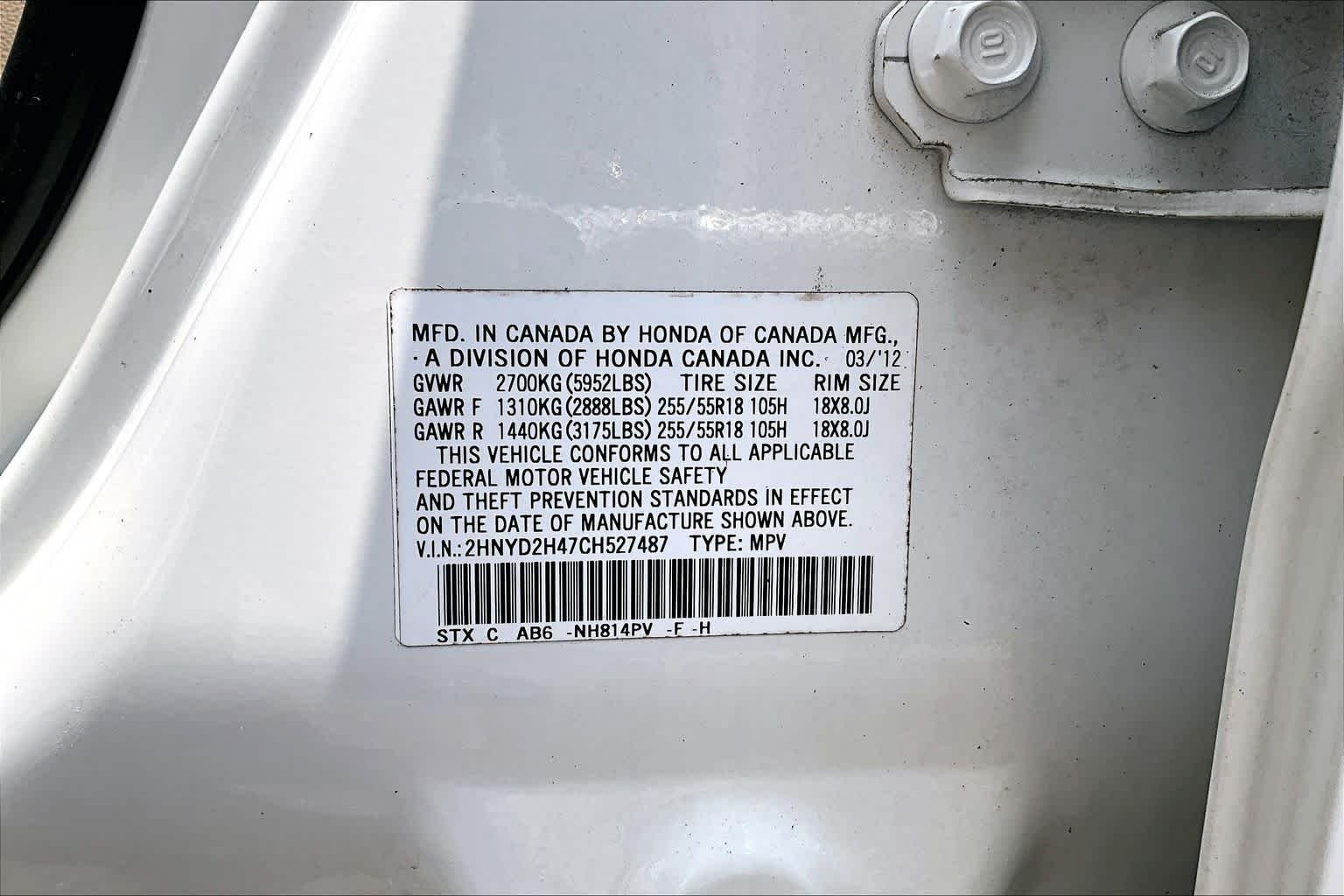 Used 2012 Aspen White Pearl II Acura Tech/Entertainment Pkg image 33