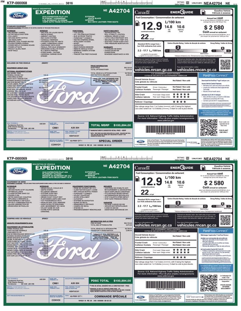 Used 2022 Black Ford Platinum image 33