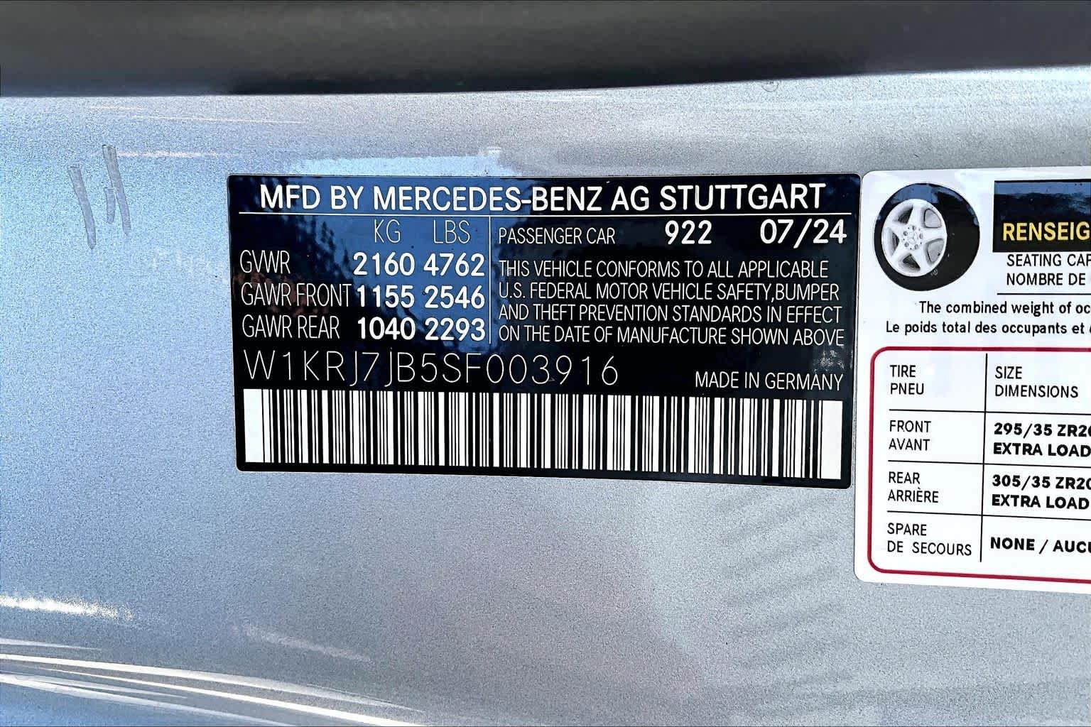 Certified Used 2025 Cirrus Silver Metallic Mercedes-Benz AMG® GT 63 image 30