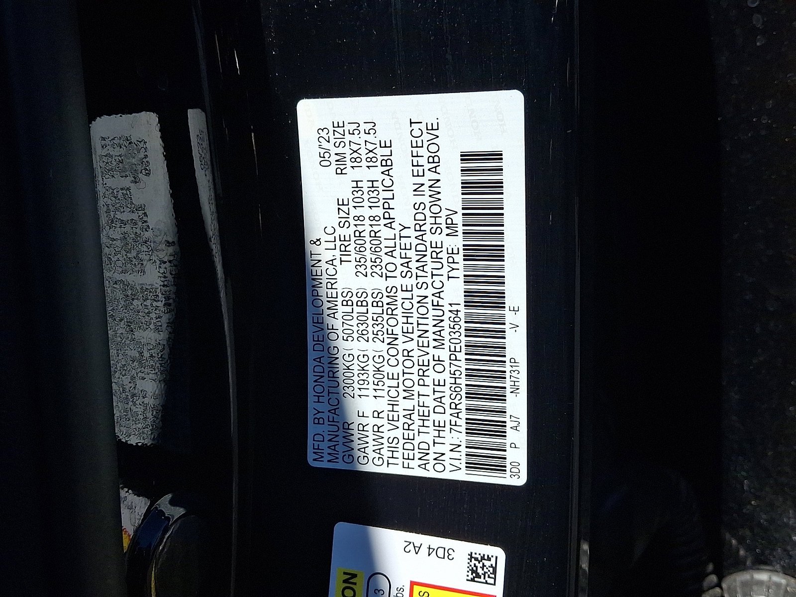 Certified Used 2023 Crystal Black Pearl Honda Sport image 20
